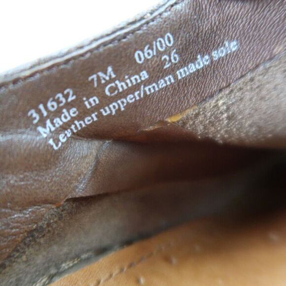 Clarks Shoes Womens 7 Casual Clogs Slip On Leather Brown Retro Classic Comfort - Picture 12 of 13